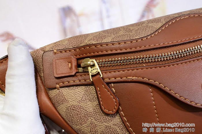 COACH蔻馳 32755 c家牛皮簽名LOGO印花 女包腰包 胸包 男女同款  Chz1357